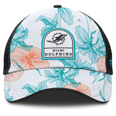 Miami Dolphins Tropical Adjustable Trucker Hat White/Black