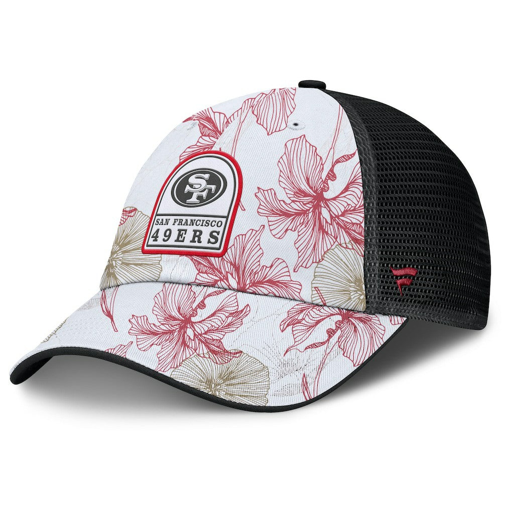 San Francisco 49ers Tropical Adjustable Trucker Hat White/Black