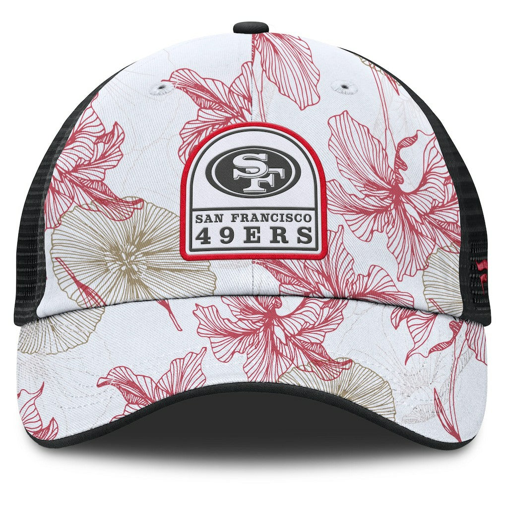 San Francisco 49ers Tropical Adjustable Trucker Hat White/Black