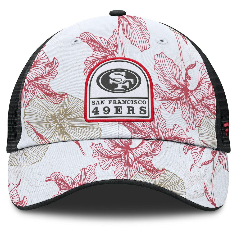 San Francisco 49ers Tropical Adjustable Trucker Hat White/Black