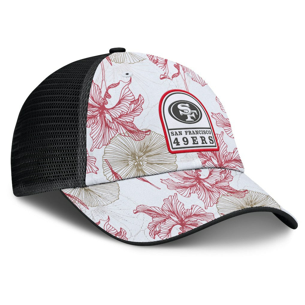 San Francisco 49ers Tropical Adjustable Trucker Hat White/Black