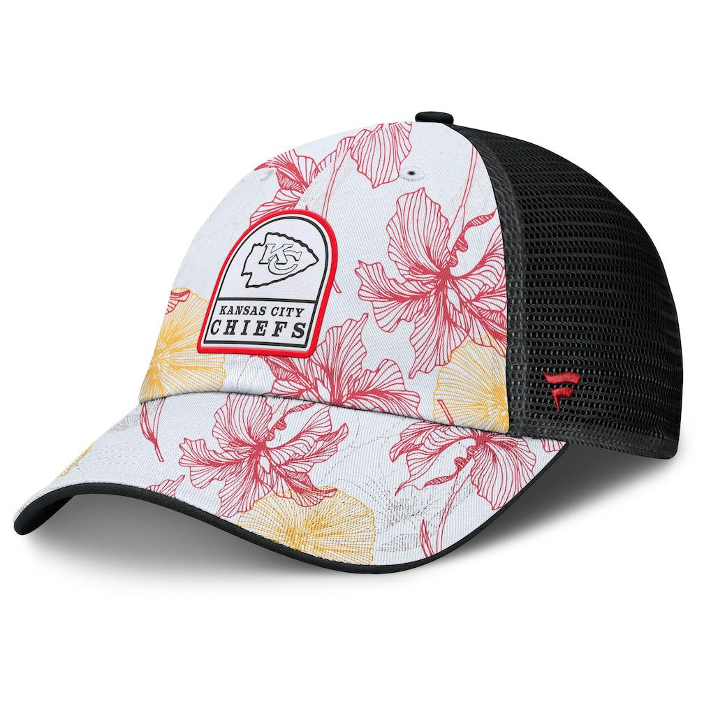 Kansas City Chiefs Tropical Adjustable Trucker Hat White/Black