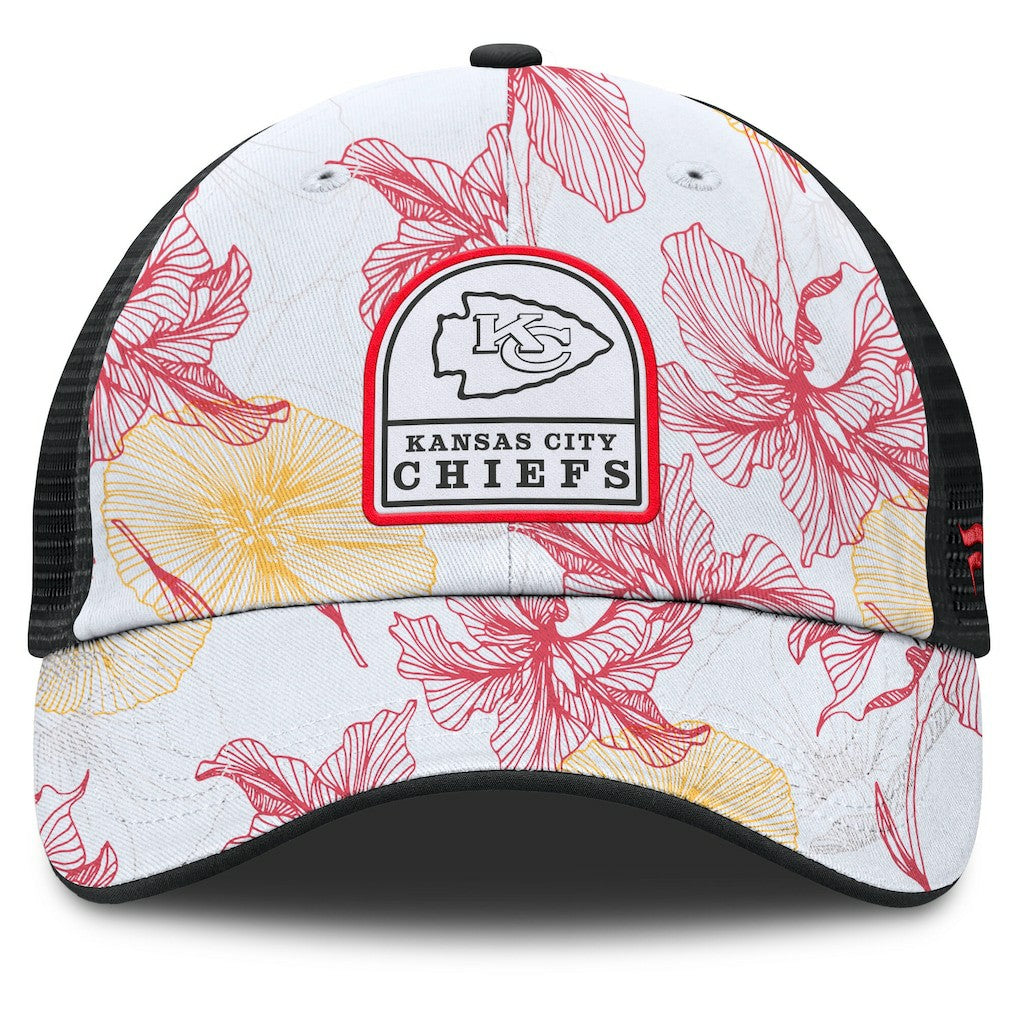 Kansas City Chiefs Tropical Adjustable Trucker Hat White/Black