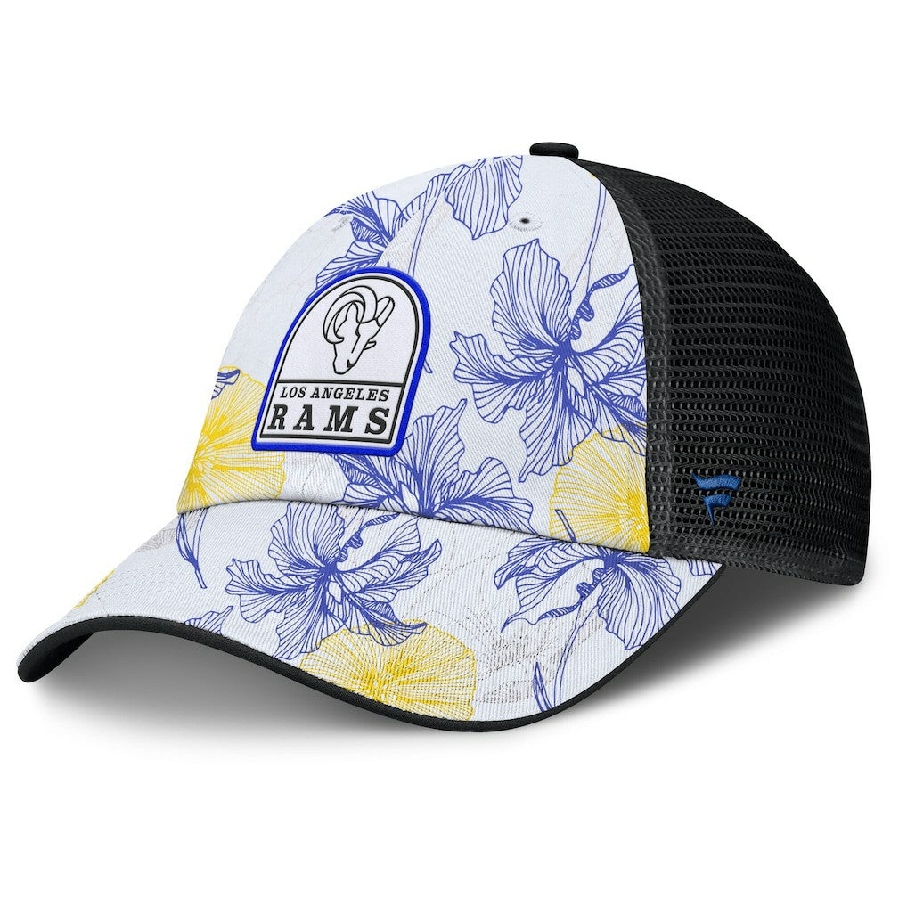 Los Angeles Rams Tropical Adjustable Trucker Hat White/Black