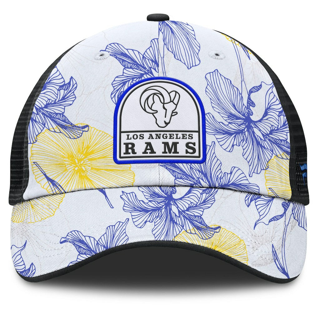 Los Angeles Rams Tropical Adjustable Trucker Hat White/Black