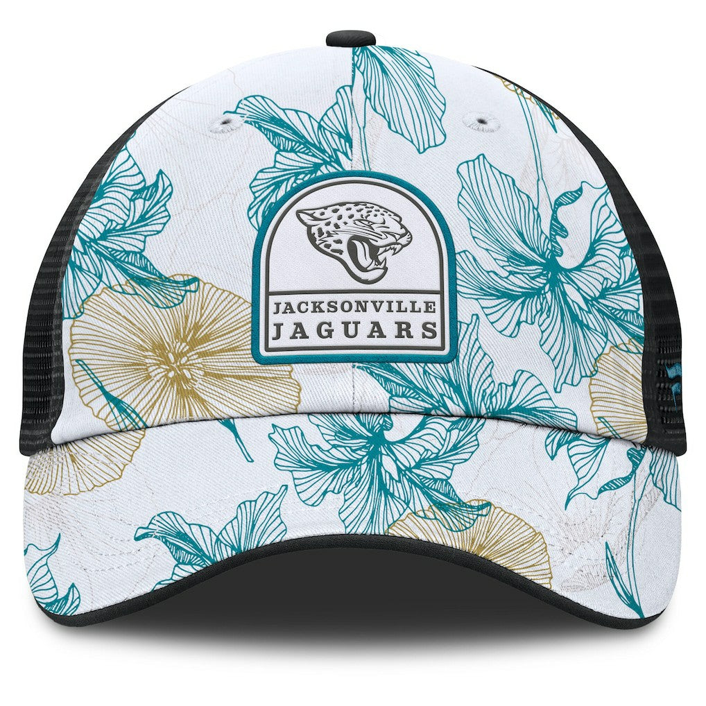 Jacksonville Jaguars Tropical Adjustable Trucker Hat White/Black