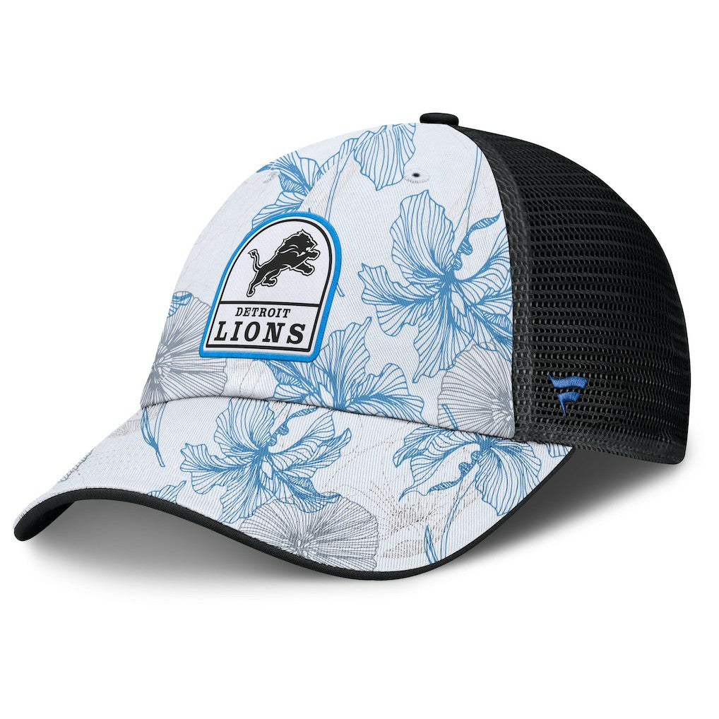 Detroit Lions Tropical Adjustable Trucker Hat White/Black