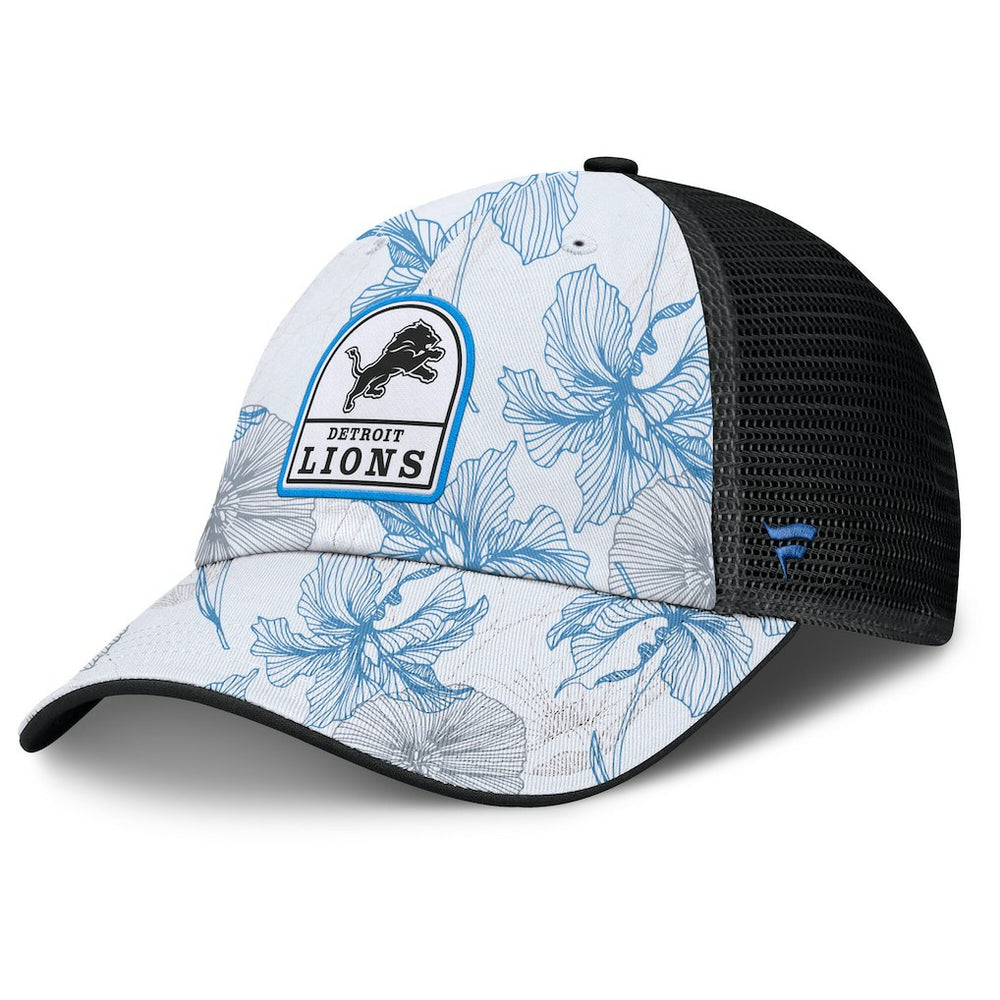 Detroit Lions Tropical Adjustable Trucker Hat White/Black