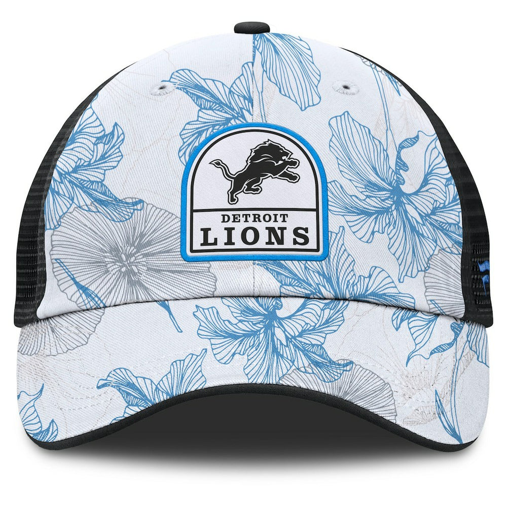Detroit Lions Tropical Adjustable Trucker Hat White/Black