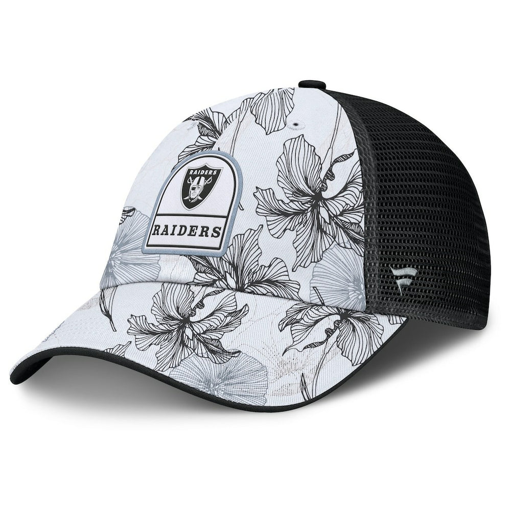 Las Vegas Raiders Tropical Adjustable Trucker Hat White/Black