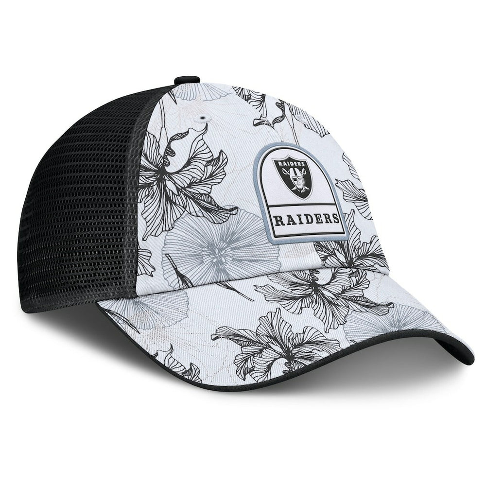 Las Vegas Raiders Tropical Adjustable Trucker Hat White/Black