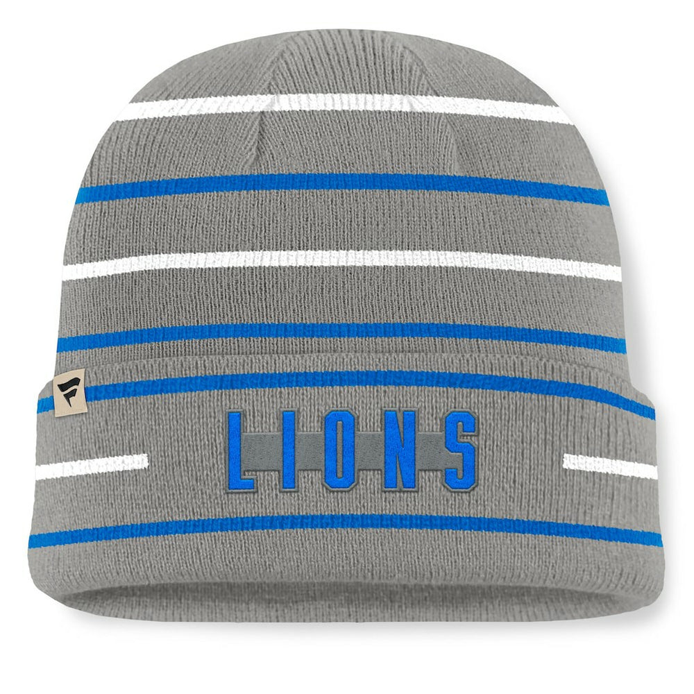 Detroit Lions Throwback Yard Lines Cuffed Knit Hat Gray