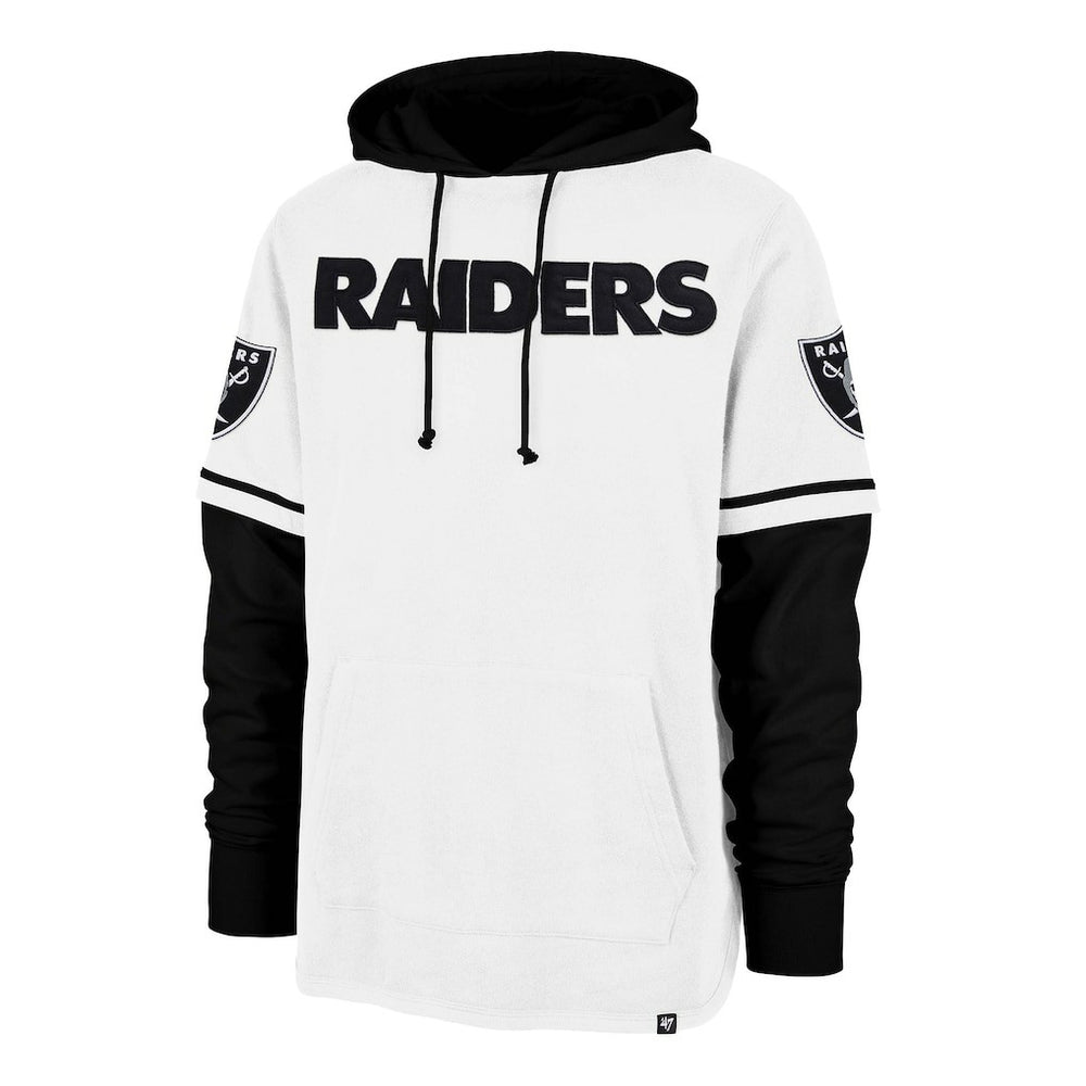 Las Vegas Raiders '47 Trifecta Shortstop Pullover Hoodie White