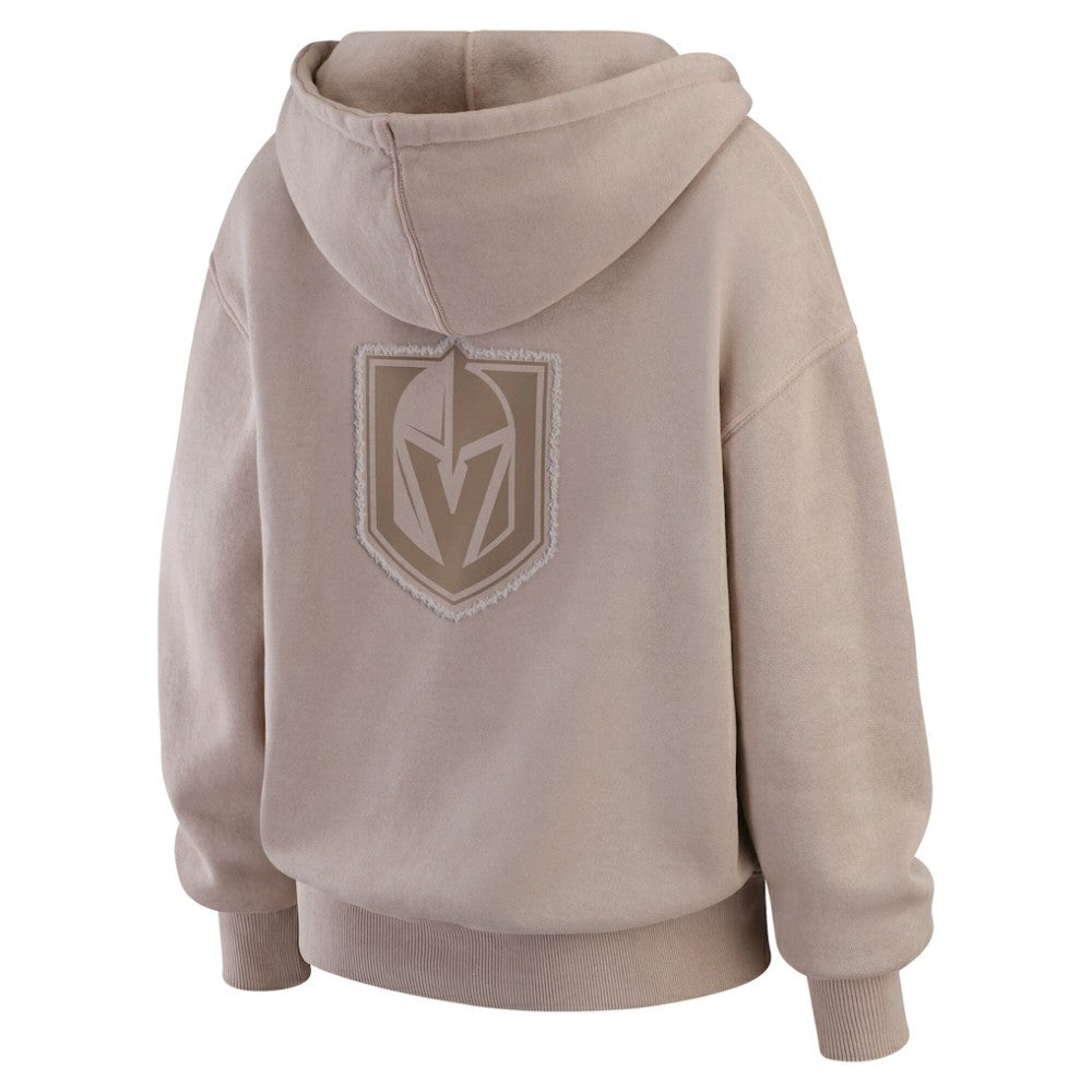 NHL Vegas Golden Knights WEAR by Erin Andrews Women's Washed Pullover Crewdie - Tan