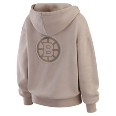 NHL Boston Bruins WEAR by Erin Andrews Women's Washed Pullover Crewdie - Tan