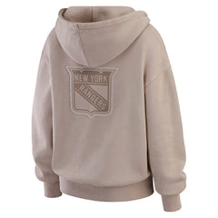 NHL New York Rangers WEAR by Erin Andrews Women's Washed Pullover Crewdie - Tan
