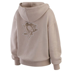 NHL Pittsburgh Penguins WEAR by Erin Andrews Women's Washed Pullover Crewdie - Tan