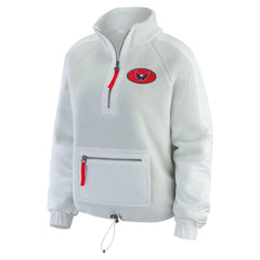 NHL Washington Capitals WEAR by Erin Andrews Women's Polar Fleece Quarter-Zip Jacket - Gray