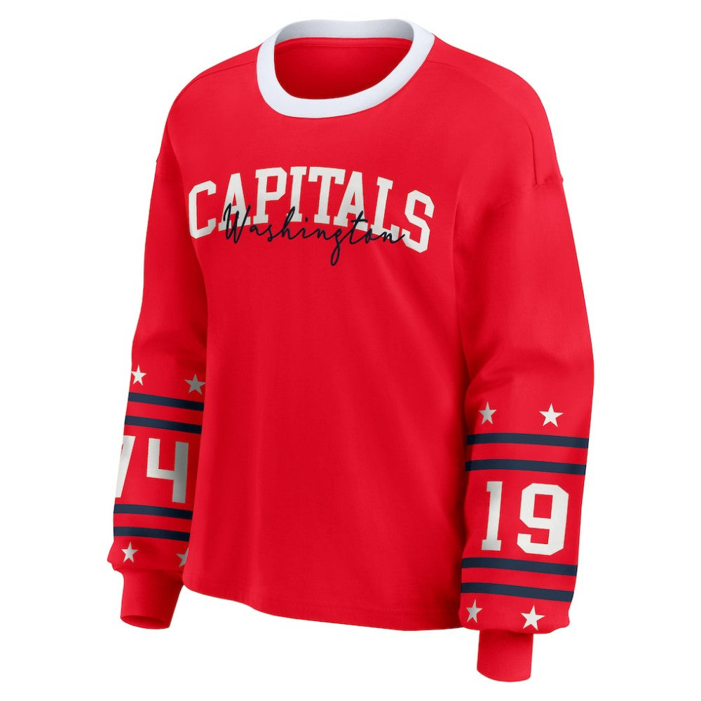 NHL Washington Capitals WEAR by Erin Andrews Women's Long-Sleeve Sport T-Shirt - Red