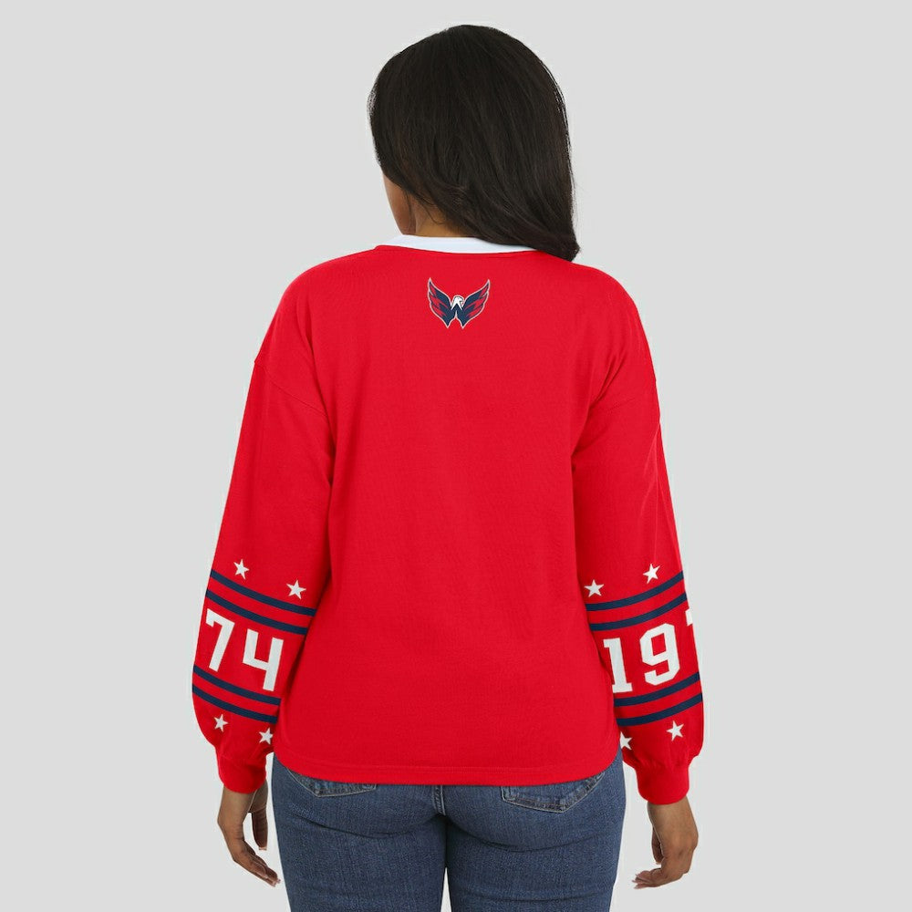 NHL Washington Capitals WEAR by Erin Andrews Women's Long-Sleeve Sport T-Shirt - Red