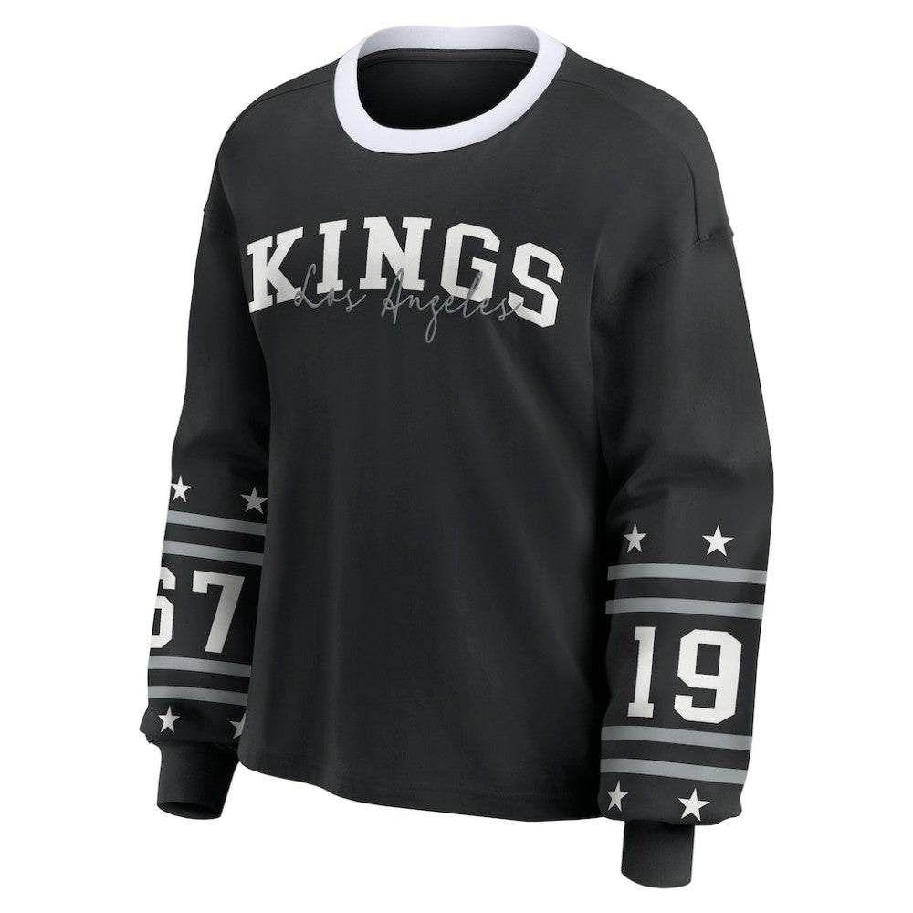 NHL Los Angeles Kings WEAR by Erin Andrews Women's Long-Sleeve Sport T-Shirt - Black