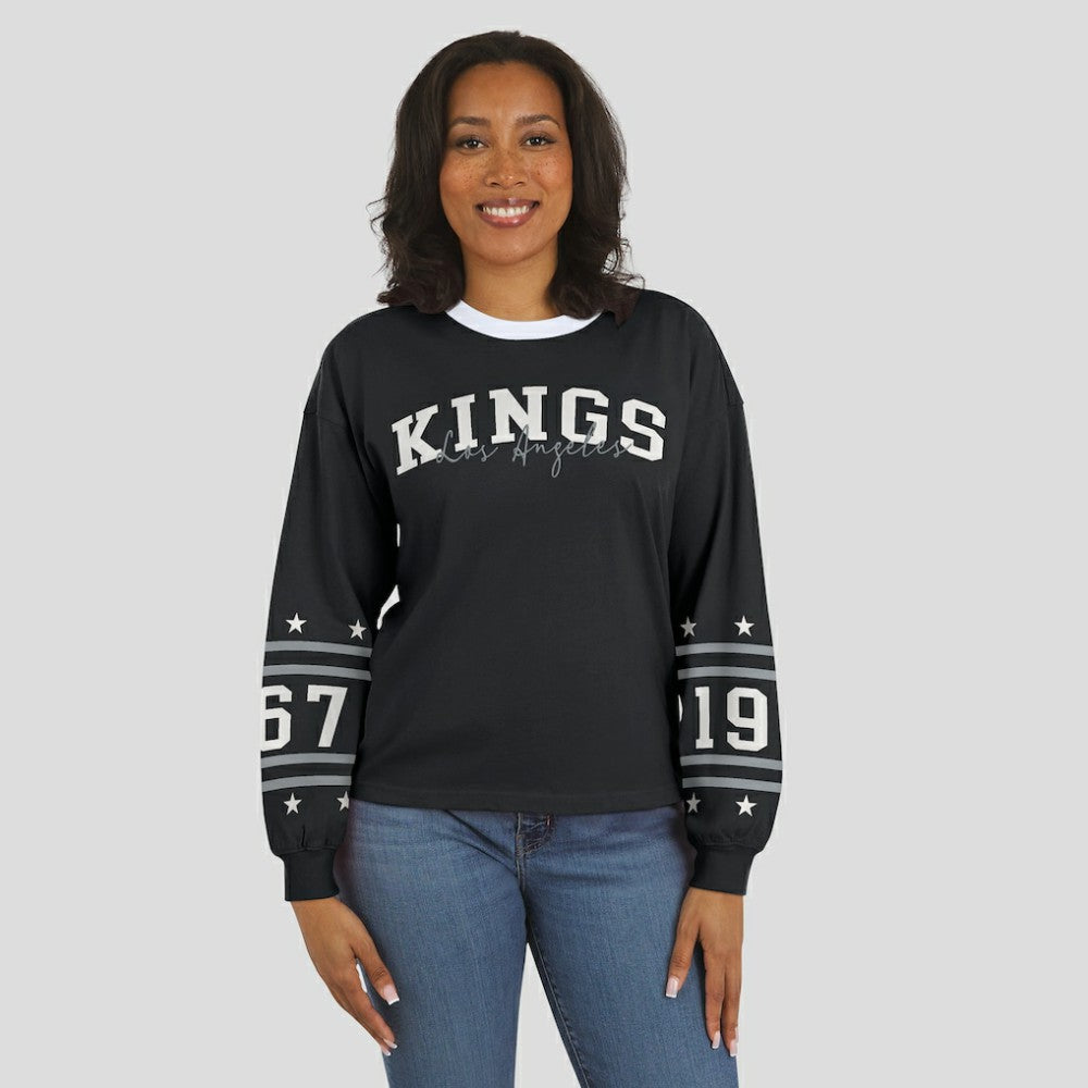 NHL Los Angeles Kings WEAR by Erin Andrews Women's Long-Sleeve Sport T-Shirt - Black