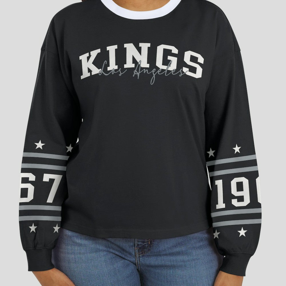 NHL Los Angeles Kings WEAR by Erin Andrews Women's Long-Sleeve Sport T-Shirt - Black