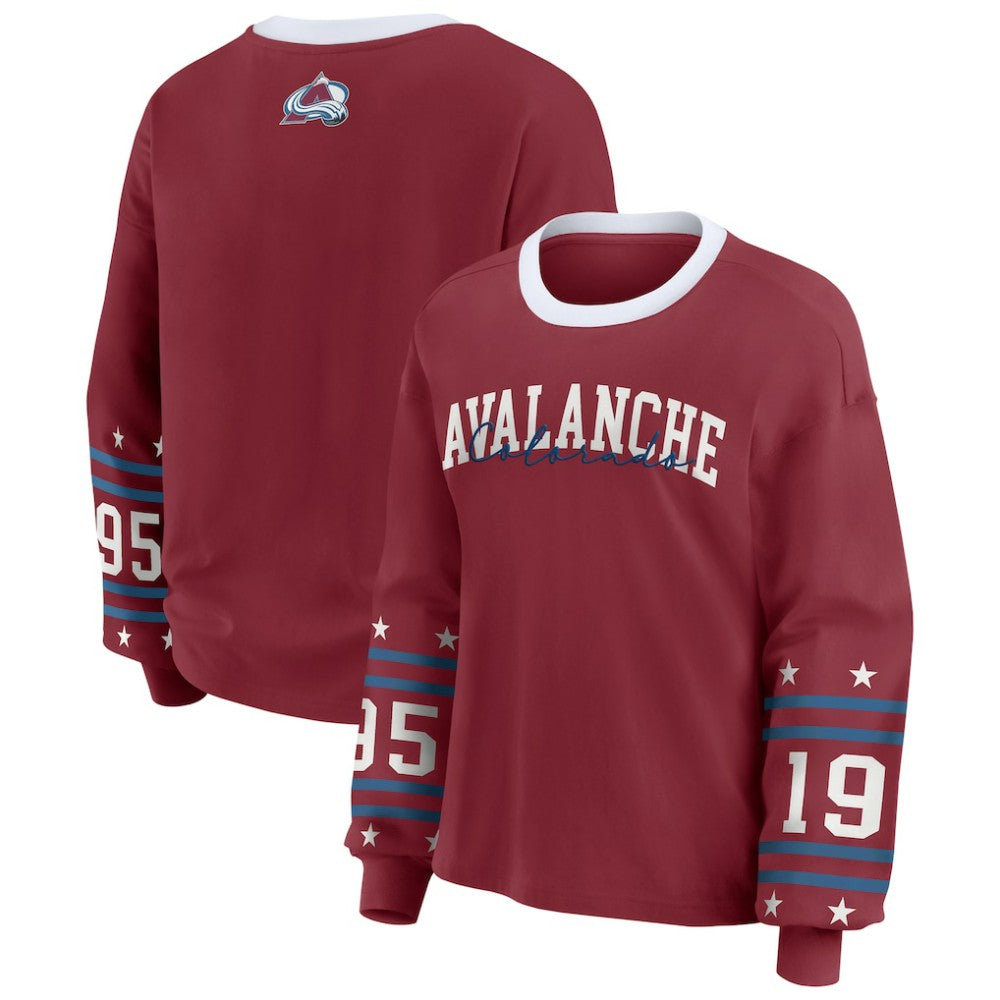 NHL Colorado Avalanche WEAR by Erin Andrews Women's Long-Sleeve Sport T-Shirt - Burgundy