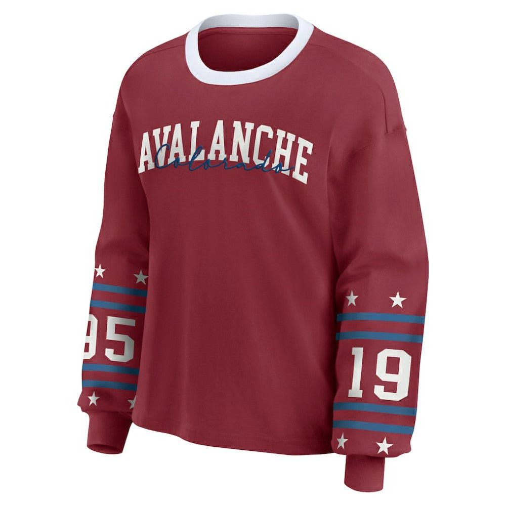 NHL Colorado Avalanche WEAR by Erin Andrews Women's Long-Sleeve Sport T-Shirt - Burgundy