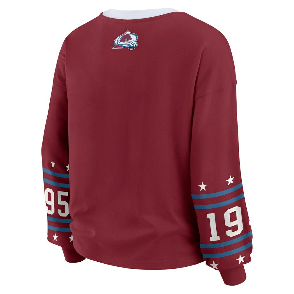 NHL Colorado Avalanche WEAR by Erin Andrews Women's Long-Sleeve Sport T-Shirt - Burgundy