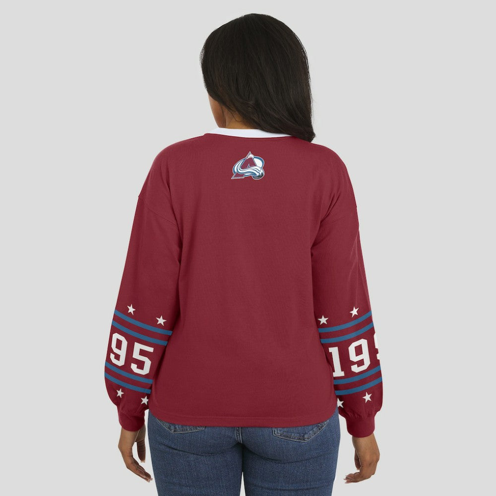NHL Colorado Avalanche WEAR by Erin Andrews Women's Long-Sleeve Sport T-Shirt - Burgundy