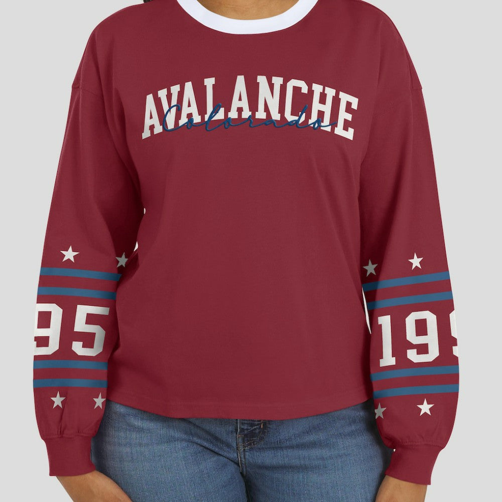 NHL Colorado Avalanche WEAR by Erin Andrews Women's Long-Sleeve Sport T-Shirt - Burgundy