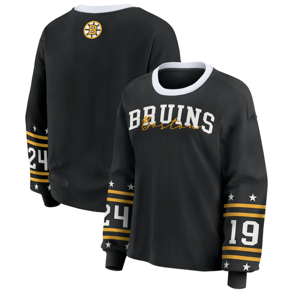 NHL Boston Bruins WEAR by Erin Andrews Women's Long-Sleeve Sport T-Shirt - Black