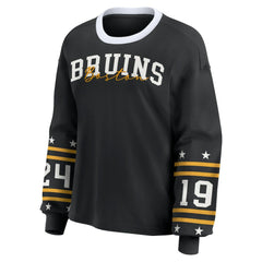 NHL Boston Bruins WEAR by Erin Andrews Women's Long-Sleeve Sport T-Shirt - Black