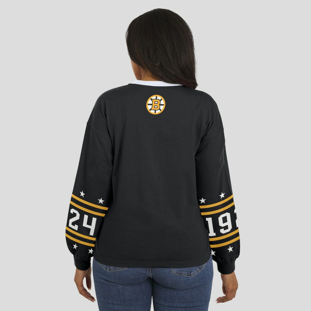 NHL Boston Bruins WEAR by Erin Andrews Women's Long-Sleeve Sport T-Shirt - Black