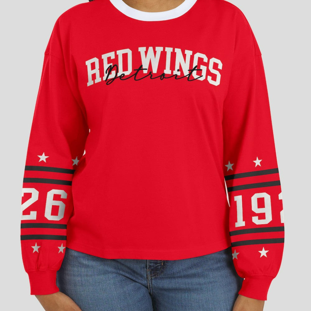 NHL Detroit Red Wings WEAR by Erin Andrews Women's Long-Sleeve Sport T-Shirt - Red