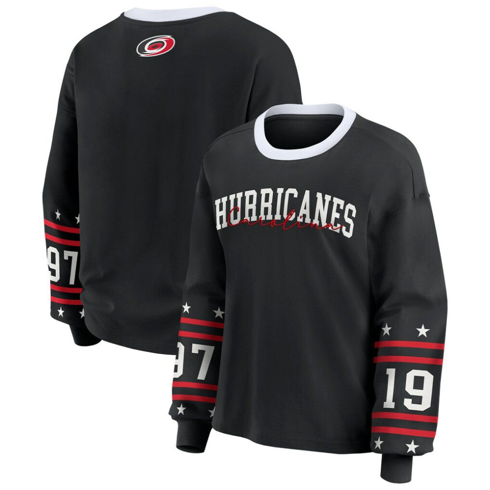 NHL Carolina Hurricanes WEAR by Erin Andrews Women's Long-Sleeve Sport T-Shirt - Black