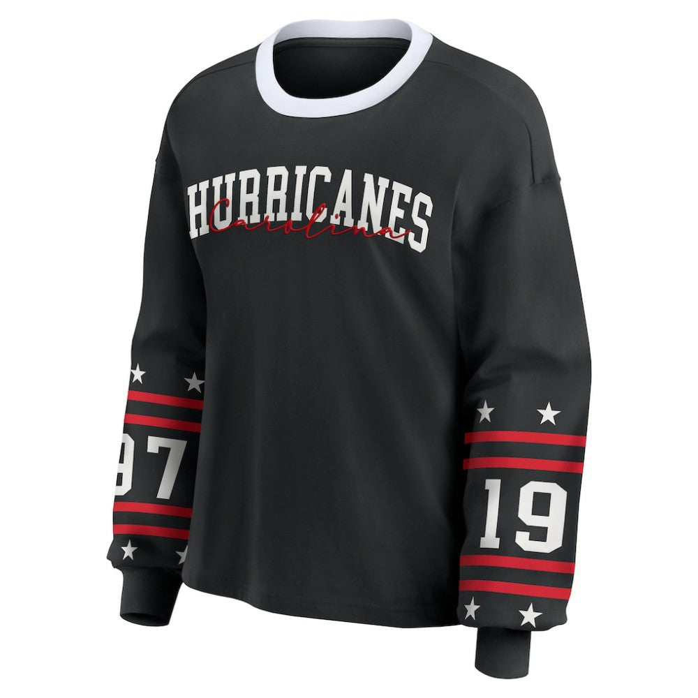 NHL Carolina Hurricanes WEAR by Erin Andrews Women's Long-Sleeve Sport T-Shirt - Black
