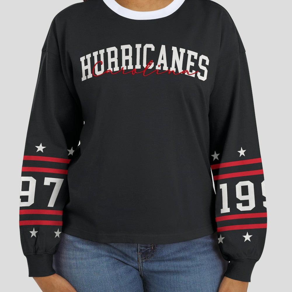 NHL Carolina Hurricanes WEAR by Erin Andrews Women's Long-Sleeve Sport T-Shirt - Black