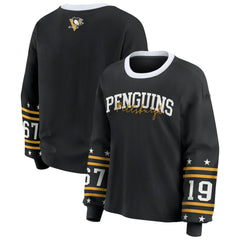 NHL Pittsburgh Penguins WEAR by Erin Andrews Women's Long-Sleeve Sport T-Shirt - Black