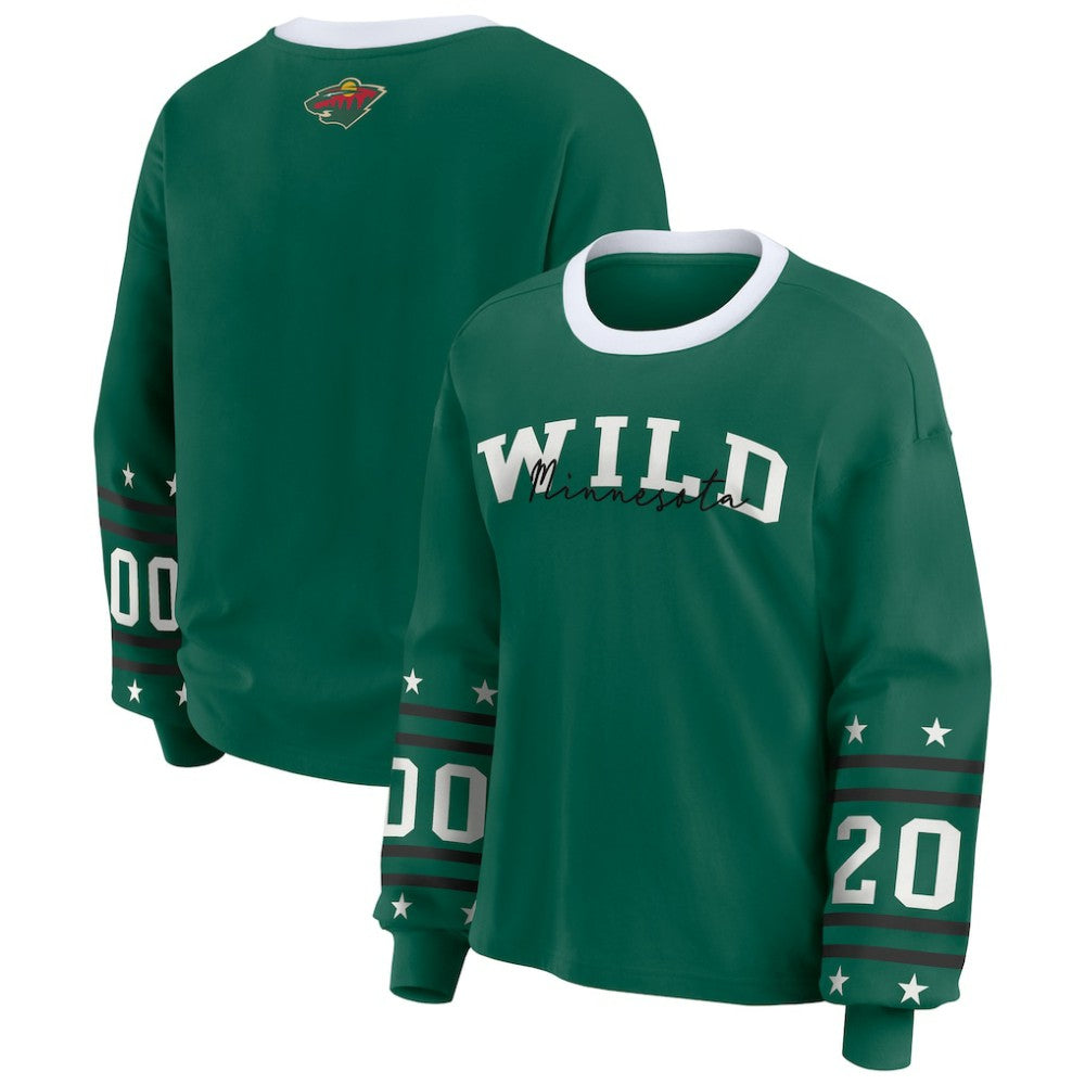 NHL Minnesota Wild WEAR by Erin Andrews Women's Long-Sleeve Sport T-Shirt - Green