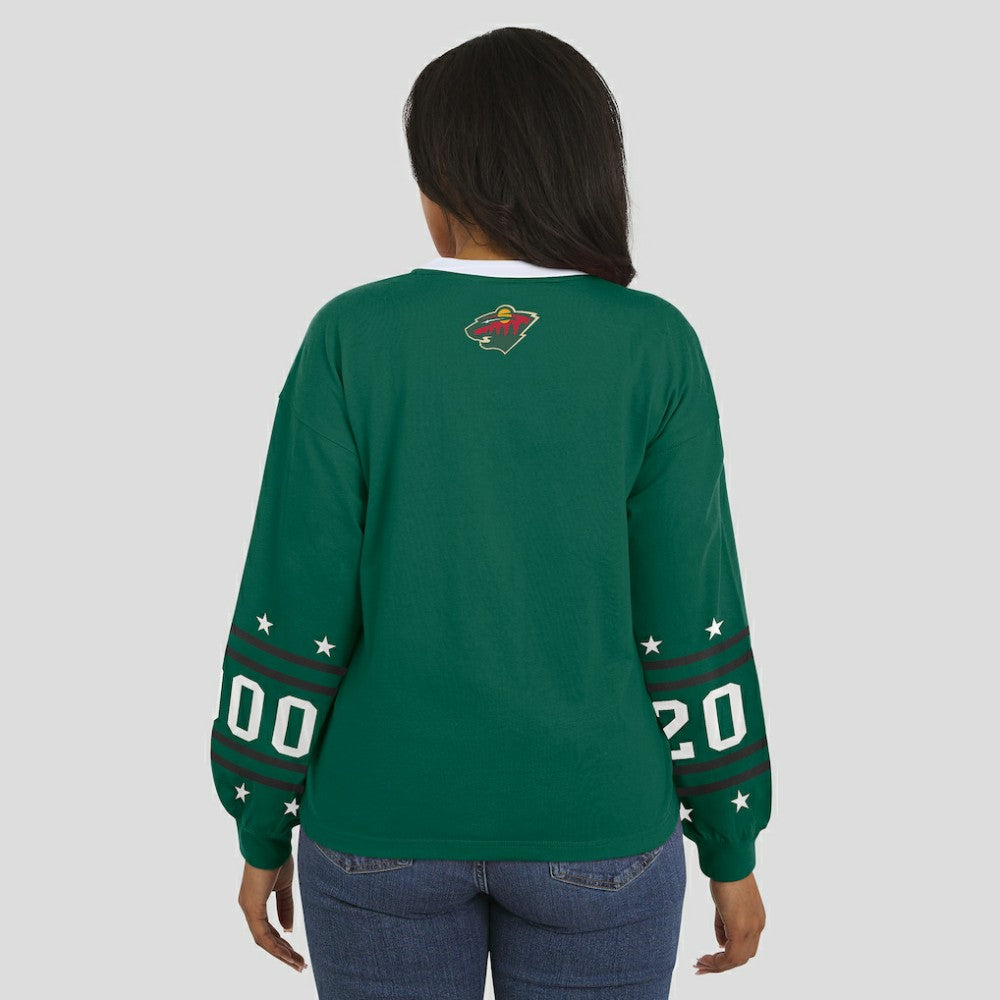NHL Minnesota Wild WEAR by Erin Andrews Women's Long-Sleeve Sport T-Shirt - Green