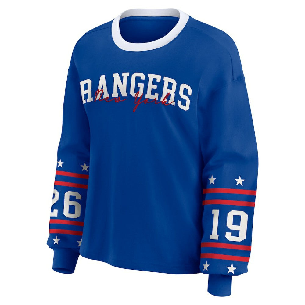 NHL New York Rangers WEAR by Erin Andrews Women's Long-Sleeve Sport T-Shirt - Blue