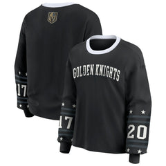 NHL Vegas Golden Knights WEAR by Erin Andrews Women's Long-Sleeve Sport T-Shirt - Black