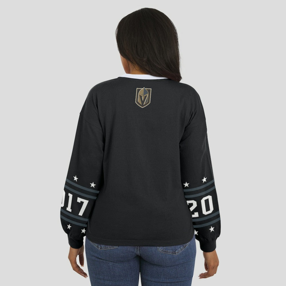 NHL Vegas Golden Knights WEAR by Erin Andrews Women's Long-Sleeve Sport T-Shirt - Black