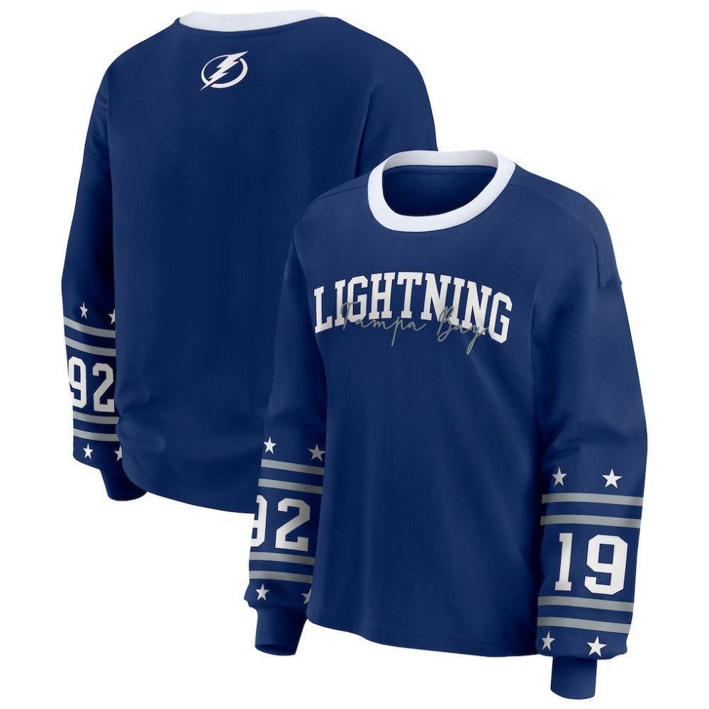 NHL Tampa Bay Lightning WEAR by Erin Andrews Women's Long-Sleeve Sport T-Shirt - Blue