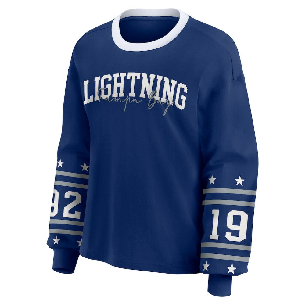 NHL Tampa Bay Lightning WEAR by Erin Andrews Women's Long-Sleeve Sport T-Shirt - Blue