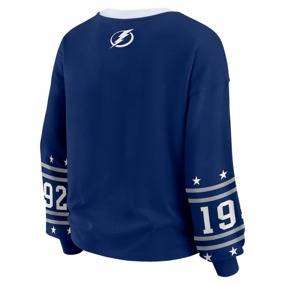 NHL Tampa Bay Lightning WEAR by Erin Andrews Women's Long-Sleeve Sport T-Shirt - Blue