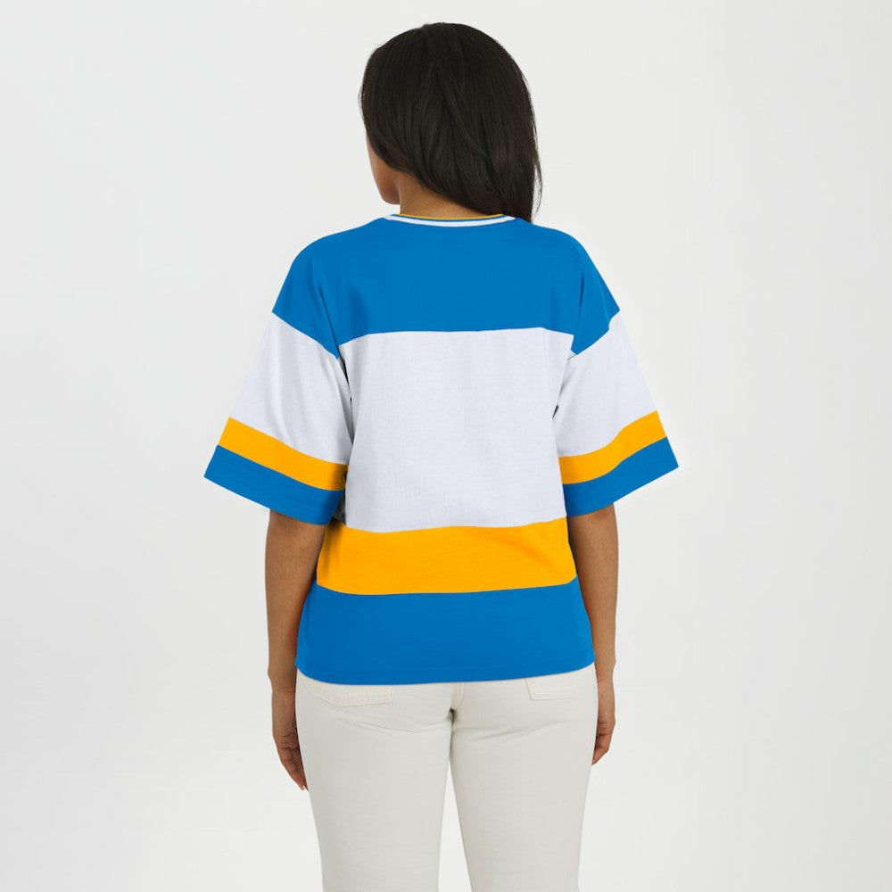 NHL St. Louis Blues WEAR by Erin Andrews Women's Jersey Style Tee - Blue/White
