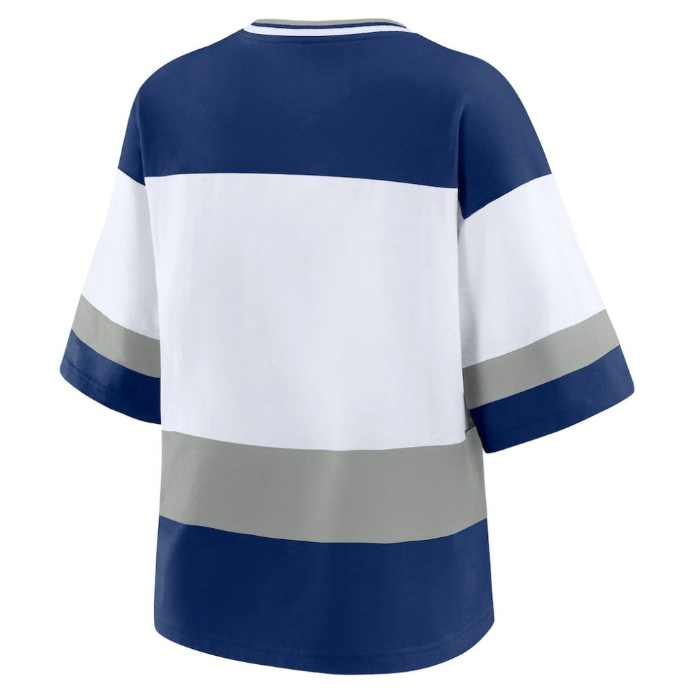 NHL Tampa Bay Lightning WEAR by Erin Andrews Women's Jersey Style Tee - Blue/White